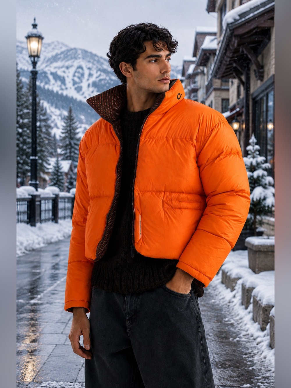 Sz S Connor McKnight ORANGE Reversible Quilted & Mesh Down Jacket NWOT$1275 MSRP